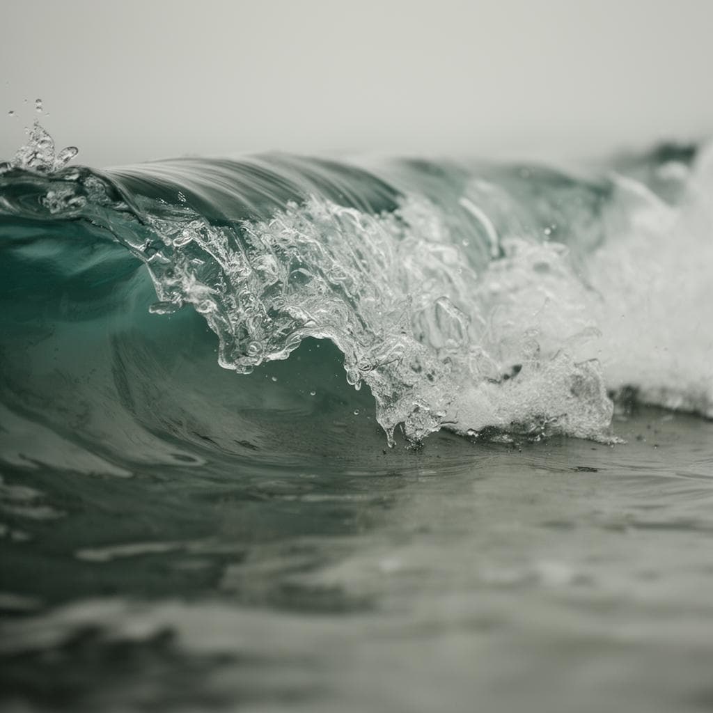 A glass bottle of mineral seawater with ampoules of Quinton isotonic water, lemon, rosemary and sea salt on a wooden table